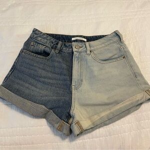 PacSun Blue Jean Shorts Two-Tone Design